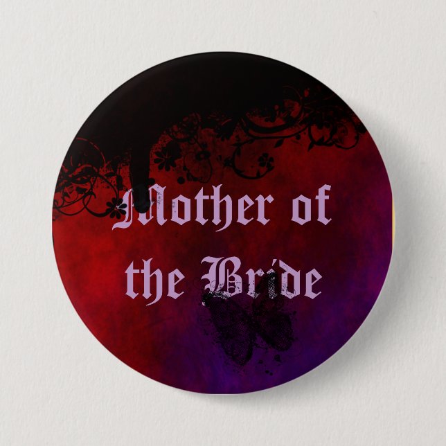 Bóton Redondo 7.62cm Coração Gótico (Frente)