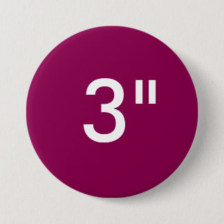 Bóton Redondo 7.62cm Costume 3" modelo redondo do vazio do botão da