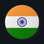 Bóton Redondo 7.62cm Crachá<br><div class="desc">O crachá que mostra o flage indiano.</div>