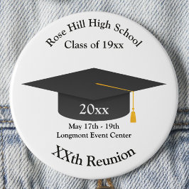 Bóton Redondo 7.62cm Create-Your-Own Mortarboard Class Reunion Button