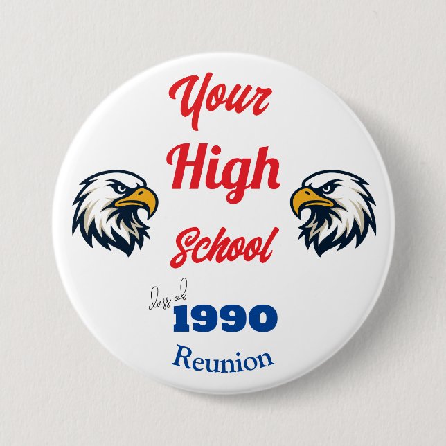 Bóton Redondo 7.62cm Create Your Own Personalized Class Reunion Button (Frente)