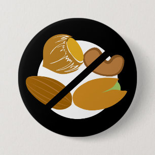 Bóton Redondo 7.62cm Crianças Alérgicas Sem Nute Negra