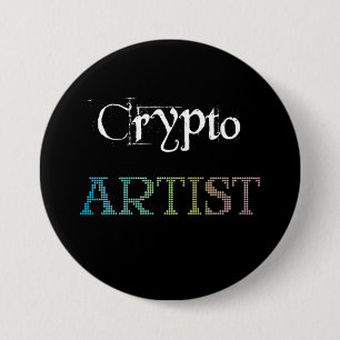 Bóton Redondo 7.62cm Cripto Artista Escuro