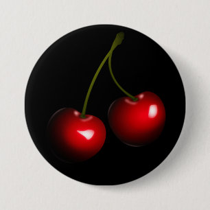 Bóton Redondo 7.62cm Dark Red Sweet Cherry
