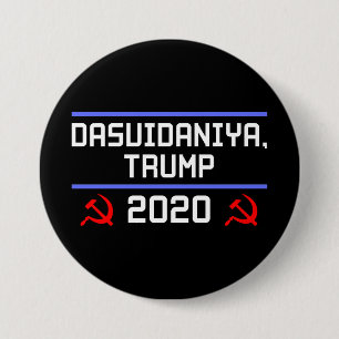 Bóton Redondo 7.62cm Dasvidaniya Trump 2020 Rússia Anti-Trump