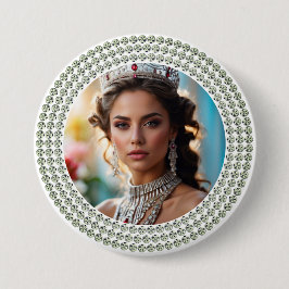 Bóton Redondo 7.62cm Dazzled Dreams Pageant Button Photo Pin