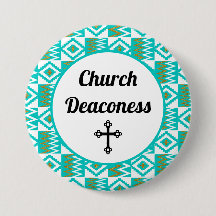 Deaconess Aqua Teal Blue Kente Cloth Pin