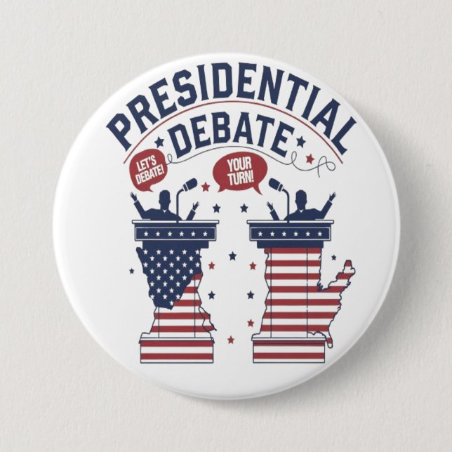 Bóton Redondo 7.62cm debate presidencial (Frente)