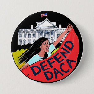 Bóton Redondo 7.62cm Defenda o botão de DACA