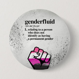 Bóton Redondo 7.62cm Definição de Genderfluid - termos definidos de