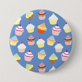 Bóton Redondo 7.62cm Deliciosos Cupcakes de aniversário decorados