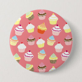 Bóton Redondo 7.62cm Deliciosos Cupcakes de aniversário decorados
