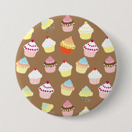 Bóton Redondo 7.62cm Deliciosos Cupcakes de aniversário decorados