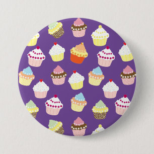 Bóton Redondo 7.62cm Deliciosos Cupcakes de aniversário decorados