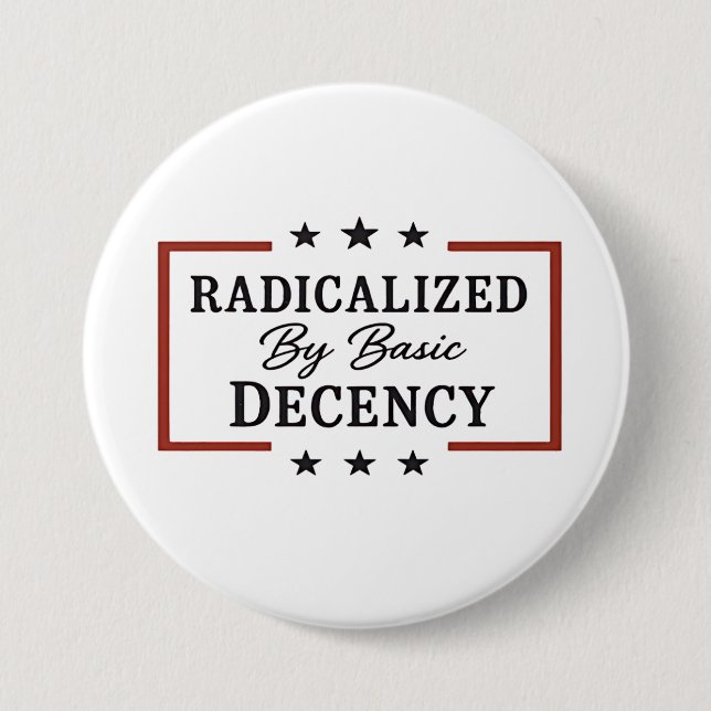 Bóton Redondo 7.62cm Democracia Social Radicalizada Pela Decência Básic (Frente)