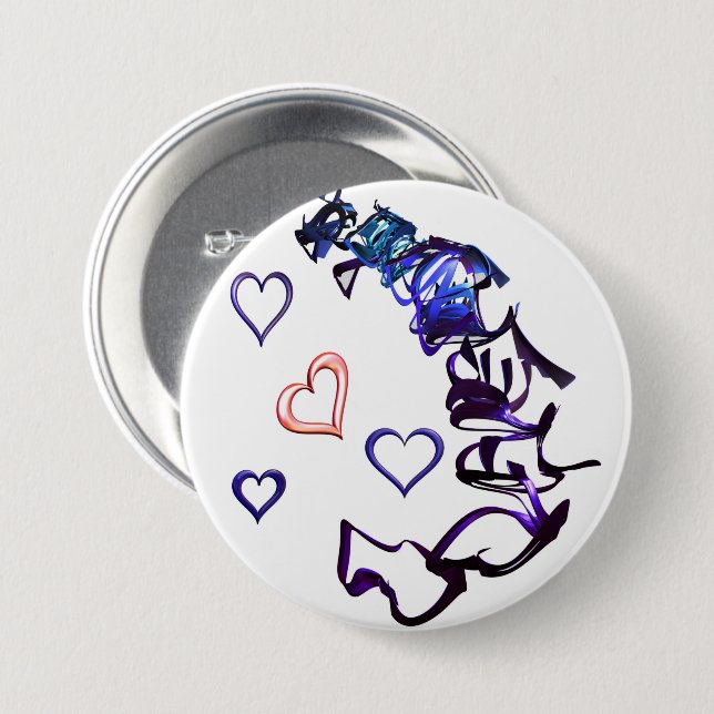 Bóton Redondo 7.62cm Desencadear meu Crachá cardíaco (Frente & Verso)