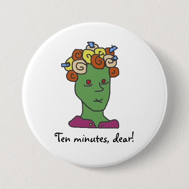 Bóton Redondo 7.62cm Desenhos animados sonolentos dos ESQUISITOS (Frente)