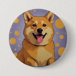 Bóton Redondo 7.62cm Design do botão do cão