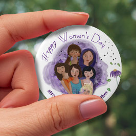 Bóton Redondo 7.62cm Dia da Mulher Mais Forte