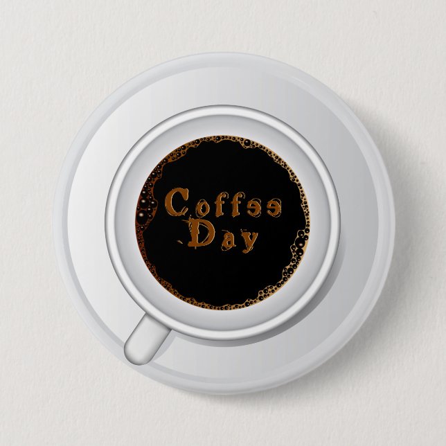 Bóton Redondo 7.62cm Dia do Café (Frente)