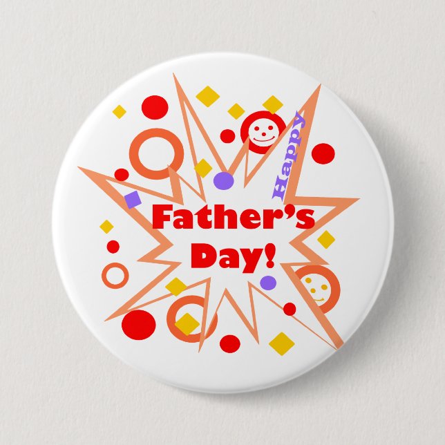 Bóton Redondo 7.62cm Dia dos Pais Splash (Frente)