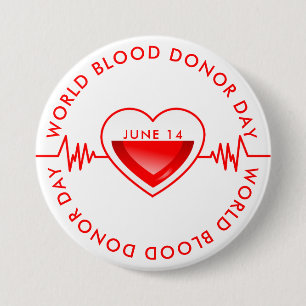 Bóton Redondo 7.62cm Dia Mundial de Doadores de Sangue