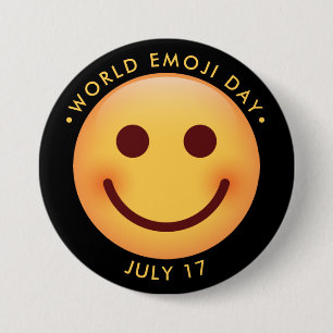 Bóton Redondo 7.62cm Dia Mundial de Emoji