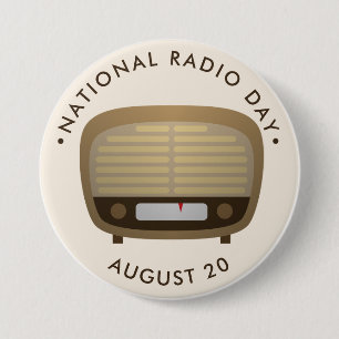 Bóton Redondo 7.62cm Dia Nacional da Rádio