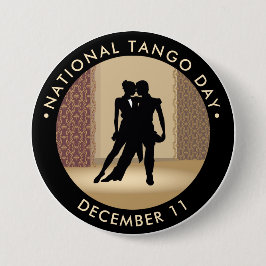 Bóton Redondo 7.62cm Dia Nacional do Tango, dançarinos
