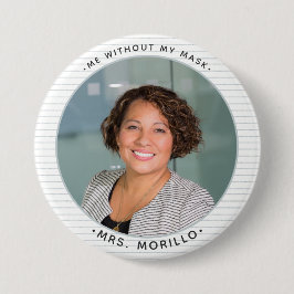 Bóton Redondo 7.62cm Documento de trabalho do professor de identificaçã