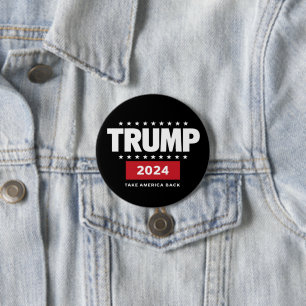 Bóton Redondo 7.62cm Donald Trump 2024 Devolva a América Eleição 