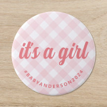 É um Chá de fraldas Gingham Girl