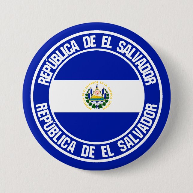 Bóton Redondo 7.62cm El Salvador Round Emblem (Frente)