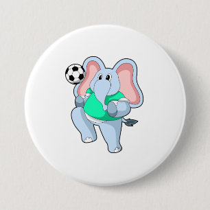 Bóton Redondo 7.62cm Elefante como jogador de futebol com Soccer.PNG