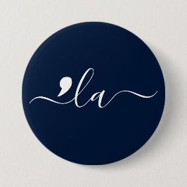 Bóton Redondo 7.62cm Elegante Script Kamala Harris para Presidente