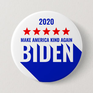 Bóton Redondo 7.62cm Eleição De Biden 2020 Torna A América Mais Modesta