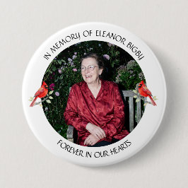 Bóton Redondo 7.62cm Em Memória de | Lembrança Memorial do Cardinal