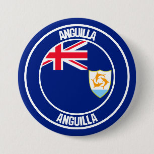 Bóton Redondo 7.62cm Emblem Anguilla Round