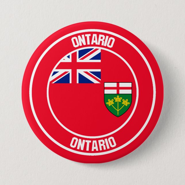 Bóton Redondo 7.62cm Emblem Ontario Round (Frente)