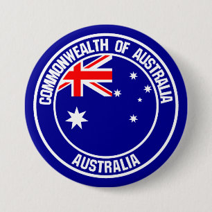 Bóton Redondo 7.62cm Emblem Redonda Austrália