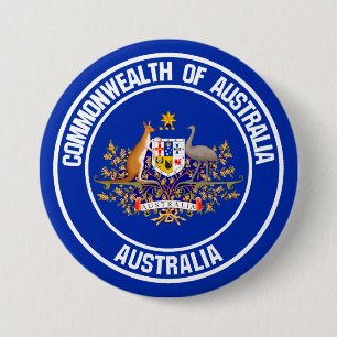 Bóton Redondo 7.62cm Emblem Redonda Austrália