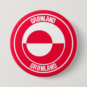 Bóton Redondo 7.62cm Emblem redonda da Gronelândia