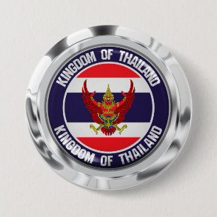 Bóton Redondo 7.62cm Emblem redonda da Tailândia
