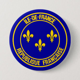 Bóton Redondo 7.62cm Emblem redonda Île-de-France