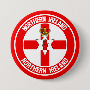 Bóton Redondo 7.62cm Emblem redonda para a Irlanda do Norte