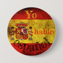 Emblema bandeira Espanha “Yo hablo español "