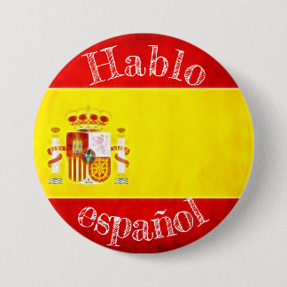 Bóton Redondo 7.62cm Emblema bandeira hablo español