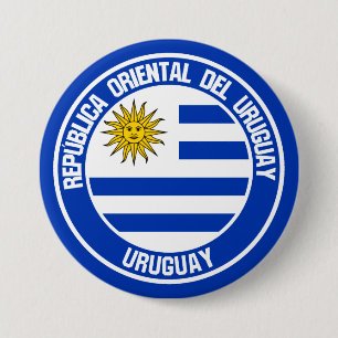 Bóton Redondo 7.62cm Emblema da volta do Uruguai