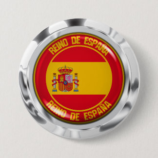 Bóton Redondo 7.62cm Emblema Redondo da Espanha