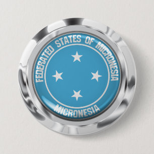 Bóton Redondo 7.62cm Emblema Redondo da Micronésia